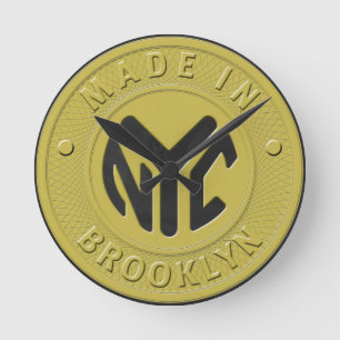 Brooklyn Subway Token Round Clock