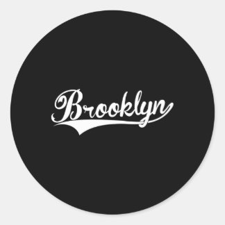 Brooklyn Swoosh S Classic Round Sticker