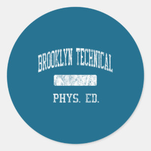 Brooklyn technical high school hs brooklyn ny phys classic round sticker