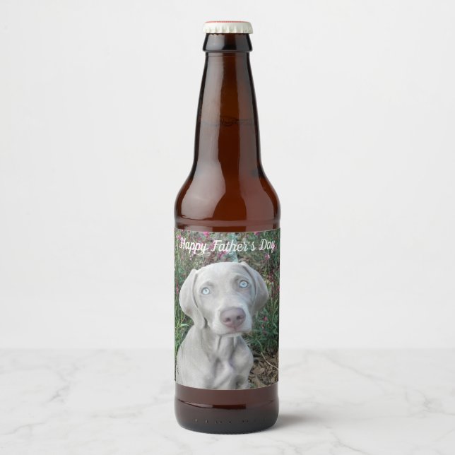 Brooklyn the Weimaraner - Personalised Beer Label (Front)