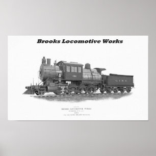 Brooks Camelback Locomotive, Long Island Railroad  Poster