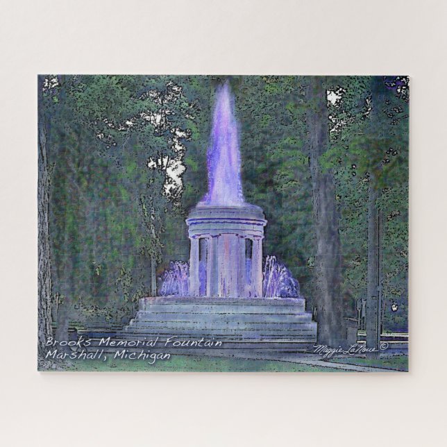 Brooks Memorial Fountain, Marshall Jigsaw Puzzle (Horizontal)