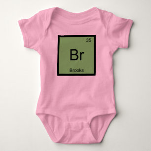 Brooks Name Chemistry Element Periodic Table Baby Bodysuit