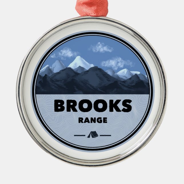 Brooks Range Alaska Camping Metal Ornament (Front)