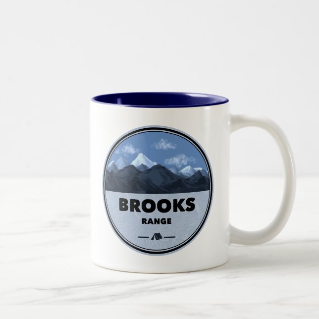 Brooks Range Alaska Camping Two-Tone Coffee Mug (Right)