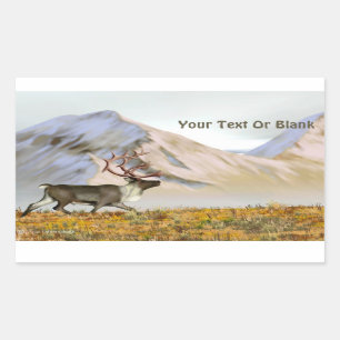 Brooks Range Caribou Rectangular Sticker
