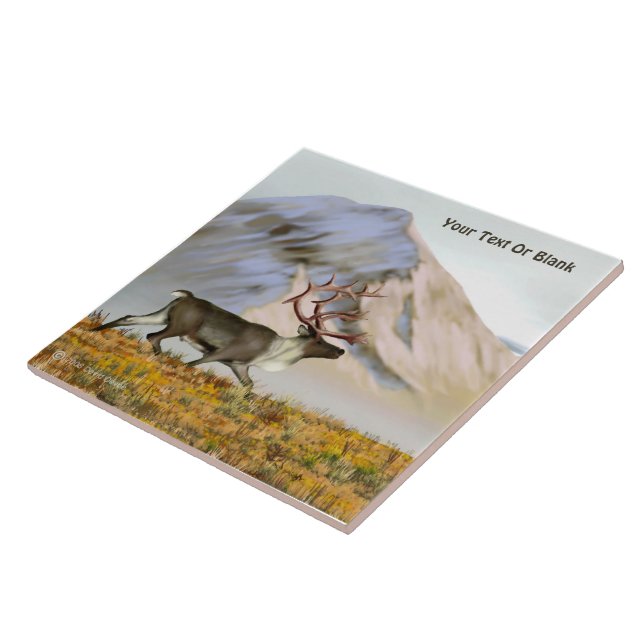 Brooks Range Caribou Tile (Side)