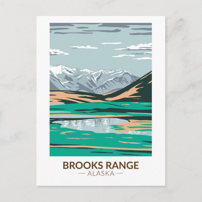 Brooks Range Mountains Alaska Vintage Postcard (Front)