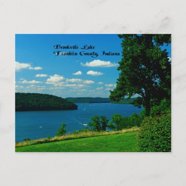 Brookville Lake, Franklin County Indiana Postcard (Front)