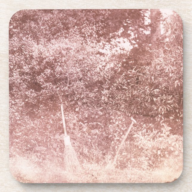 Broom and Spade, 1842 (b/w photo) Coaster (Front)