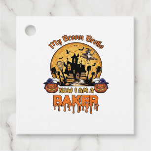 Broom Broke Baker Halloween Witch Chef Pumpkin_1 Favour Tags