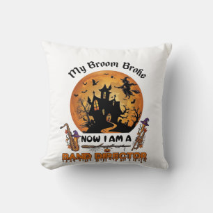 Broom Broke Band Director Halloween Haunted House  Cushion