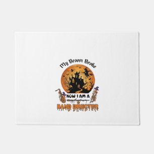 Broom Broke Band Director Halloween Haunted House Doormat