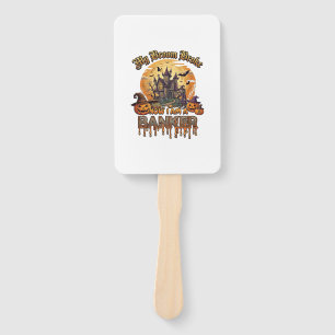 Broom Broke Banker Halloween Haunted House Witch P Hand Fan