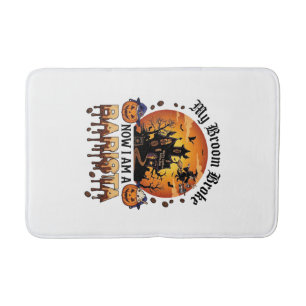 Broom Broke Barista Halloween Witch Coffee Pumpkin Bath Mat