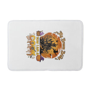 Broom Broke Cook Halloween Haunted House Cauldron Bath Mat