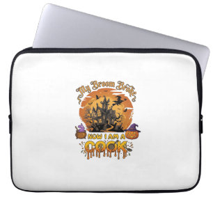 Broom Broke Cook Halloween Haunted House Cauldron  Laptop Sleeve