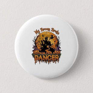 Broom Broke Dancer Halloween Haunted House Pumpkin 6 Cm Round Badge