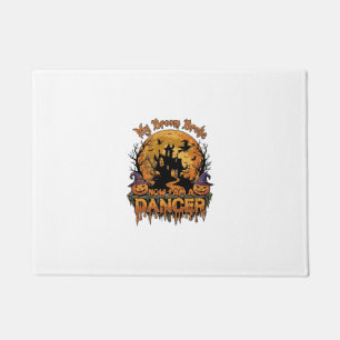 Broom Broke Dancer Halloween Haunted House Pumpkin Doormat