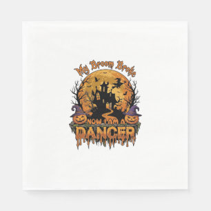 Broom Broke Dancer Halloween Haunted House Pumpkin Napkin
