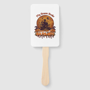 Broom Broke Farmer Halloween Witch Haunted House P Hand Fan