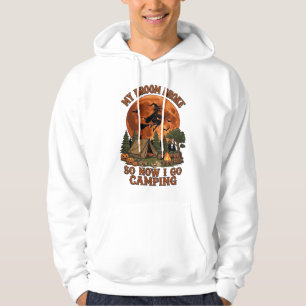 Broom Broke Halloween Witch Camping Tent Campfire Hoodie
