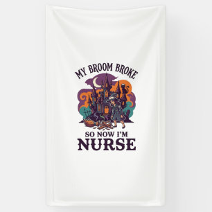 Broom Broke Nurse Halloween Witch Haunted House_1 Banner