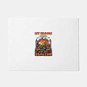 Broom Broke Tractor Halloween Witch Ghosts_1 Doormat
