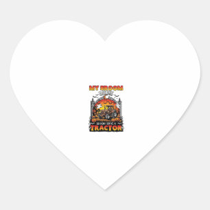 Broom Broke Tractor Halloween Witch Ghosts_1 Heart Sticker