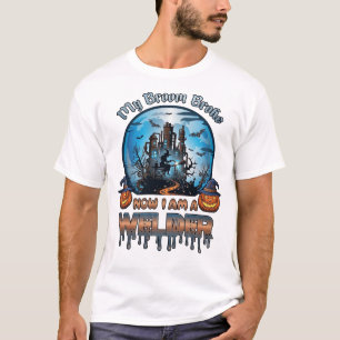 Broom Broke Welder Witch Factory Pumpkins Hallowee T-Shirt