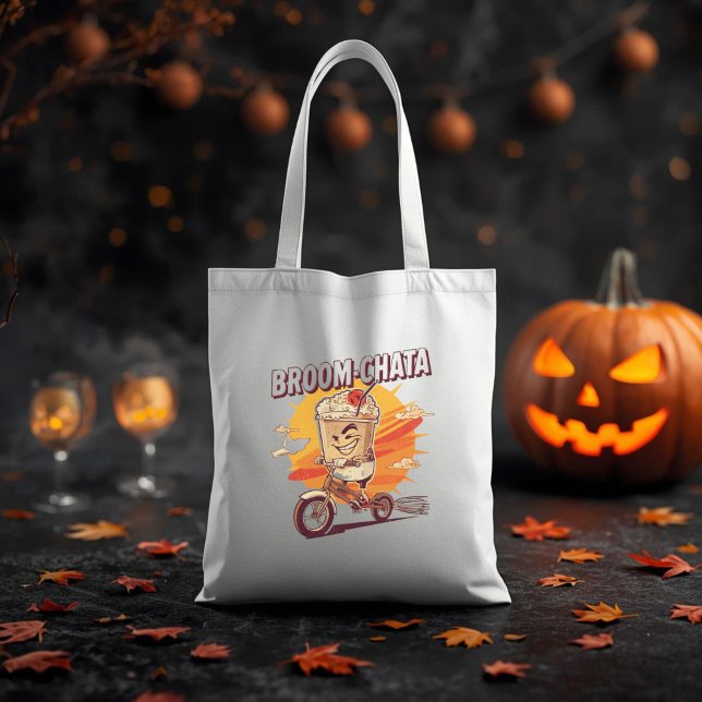 Broom-chata Funny Halloween Cocktail Pun  Tote Bag (Creator Uploaded)