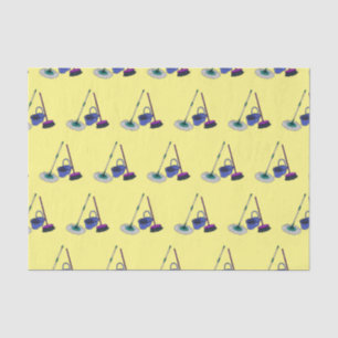Broom & mop cartoon illustration tissue paper