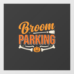 Broom Parking Halloween Vector Design_1