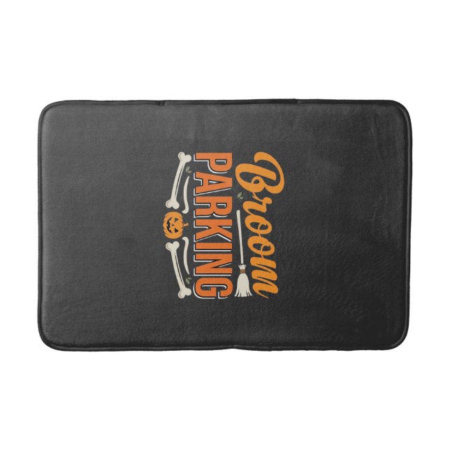 Broom Parking Halloween Vector Design_1 Bath Mat (Front)