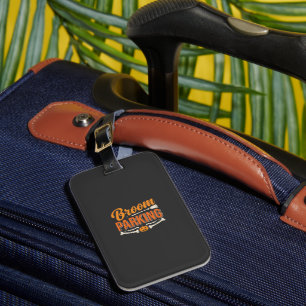 Broom Parking Halloween Vector Design_1 Luggage Tag