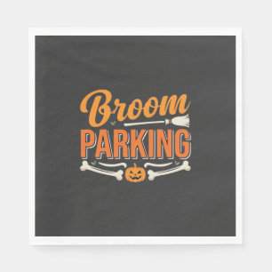 Broom Parking Halloween Vector Design_1 Napkin