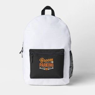 Broom Parking Halloween Vector Design_1 Printed Backpack