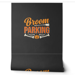 Broom Parking Halloween Vector Design_1 Wallpaper