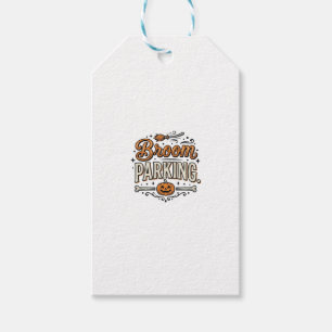 Broom Parking Halloween Vintage Witch Vector Desig Gift Tags