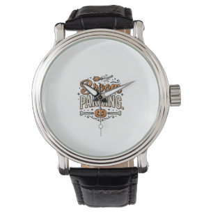 Broom Parking Halloween Vintage Witch Vector Desig Watch