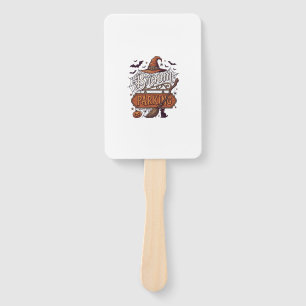 Broom Parking Halloween Witch Hat Broomstick Black Hand Fan