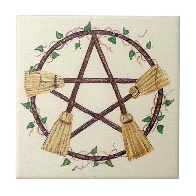 Broom Pentagram Tile (Front)