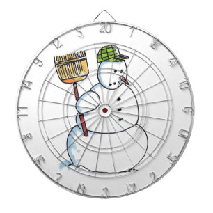 Broom Snowman dartboard