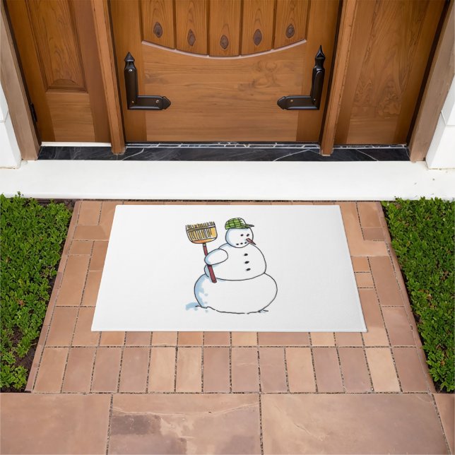 Broom Snowman doormat (Outdoor)