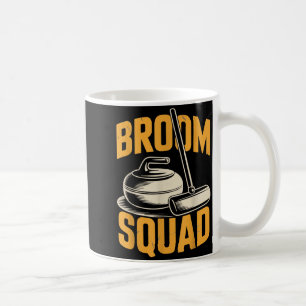 Broom Squad Ice Sweeng Rock Stone Sliding Curling Coffee Mug