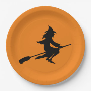 Broom Witch Paper Plate