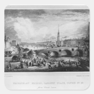 Broomielaw Bridge, Carlton Place Square Sticker