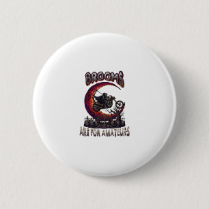 Brooms Amateurs Grim Reaper Motorcycle Halloween R 6 Cm Round Badge
