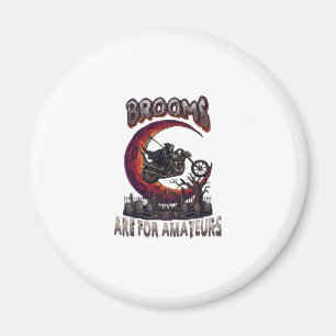Brooms Amateurs Grim Reaper Motorcycle Halloween R Magnet
