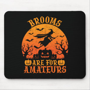 Brooms Are For Amateurs Halloween Hockey Costume F Mouse Pad